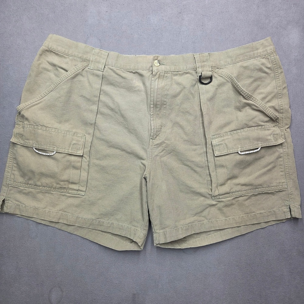 Columbia PFG Half Moon Shorts Mens 3X Khaki Tan Cotton Canvas Cargo Fishing